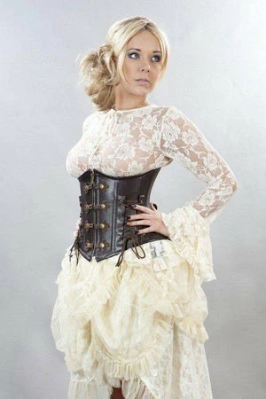 Burleska Tasha Long Sleeve Victorian Vintage Top In Lace - Image 2