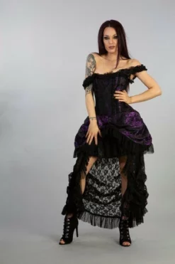 Burleska Versailles Corset Dress King Brocade With Black Lace
