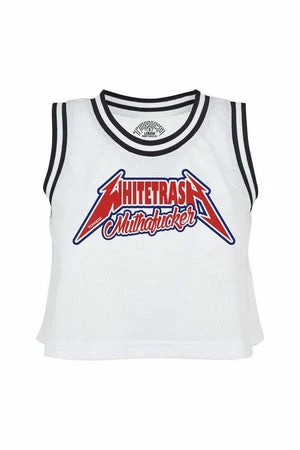 Toxico Whitetrash Metal Crop Mesh Vest - Image 2