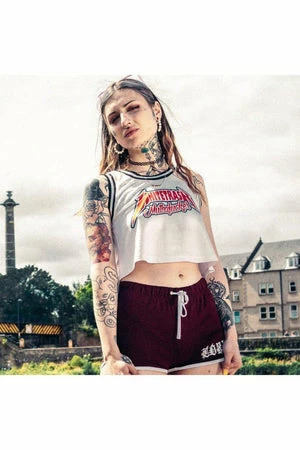 Toxico Whitetrash Metal Crop Mesh Vest