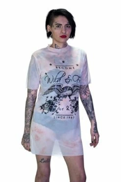Dr Faust Wild Printed Mesh Oversized Top - Jaylene