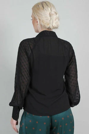 Voodoo Vixen Winona Neck Tie Chiffon Blouse - Image 5