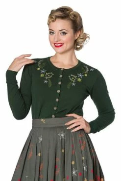 Banned Winter Leaves Embroidery Cardigan